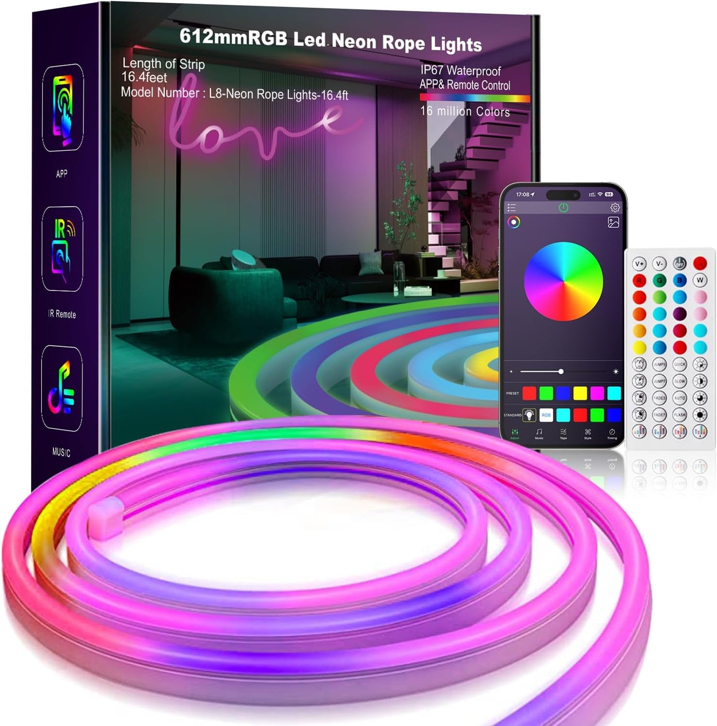 RANIFF RGB NEON STRIP LIGHT
